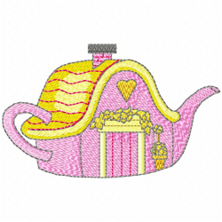 Teapots Embroidery Design 12 Teapots Embroidery Design 12